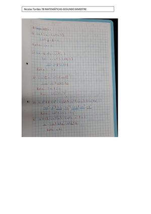 Segundo Bimestre Matematica