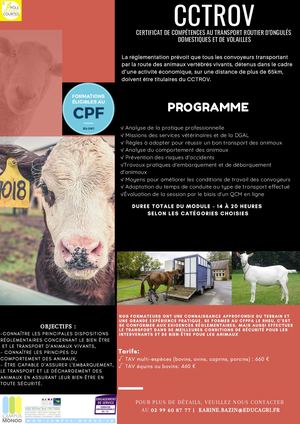 Cctrov Certificatde Compétencesau Transport Routierd'ongulés Domestiquesetde Volailles(1)