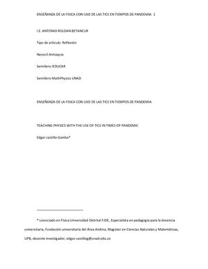 Enseñanza De La Fisica Con Uso De Las Tics En Tiempos De Pandemia (Edgar)