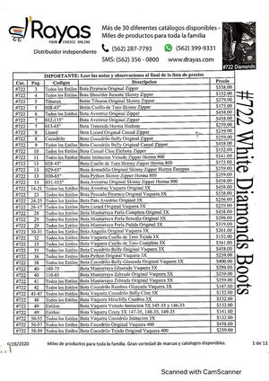 #722 White Diamonds Lista de precios
