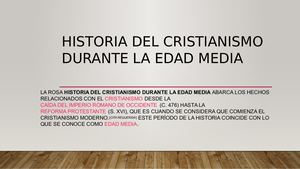 Historia Del Cristianismo Durante La Edad Media