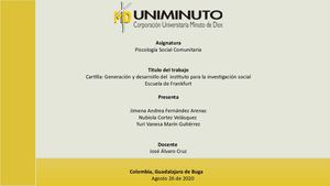 Escuela De Frankfurt