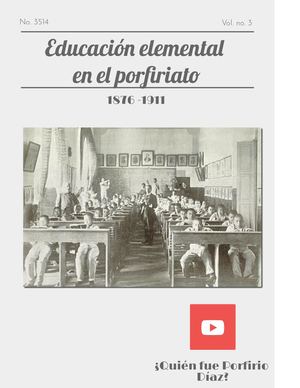 Educación Elemental En El Porfiriato