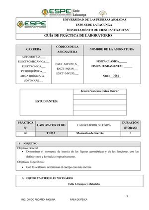 Laboratorio Momento De Inercia