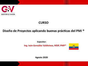 Diseño de Proyectos aplicando buenas prácticas del PMI ®