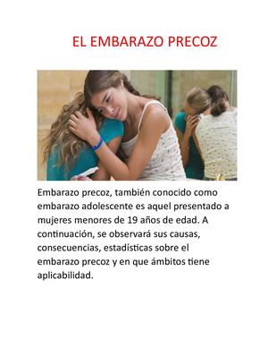 El Embarazo Precoz Sara 2