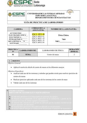 Laboratorio Centro De Masa