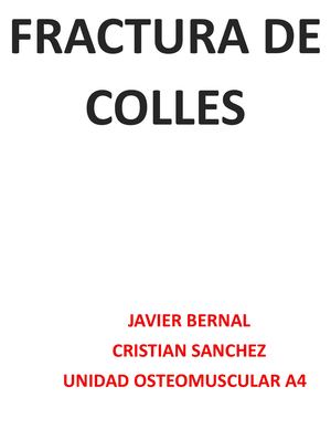 FRACTURAS DE RADIO DISTAL