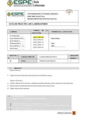 Laboratorio Momento De Inercia