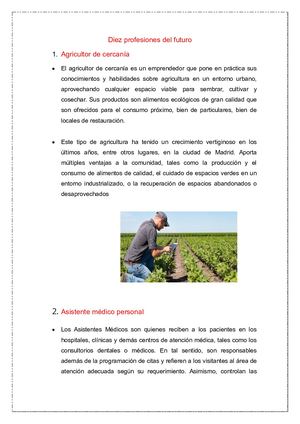 Tarea del 24 al 28 de agosto, 10 profesiones del futuro