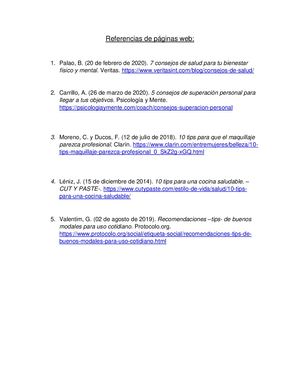 Referencias De Páginas Web