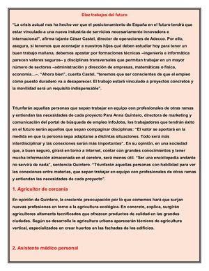 Diez Trabajos Del Futuro