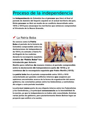 Proceso De La Independencia