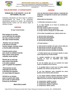 Guia # 16 Semana Del 31 De Agosto Al 4 De Septiembre