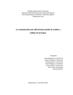 Ensayo De La Comunicacion Efectiva