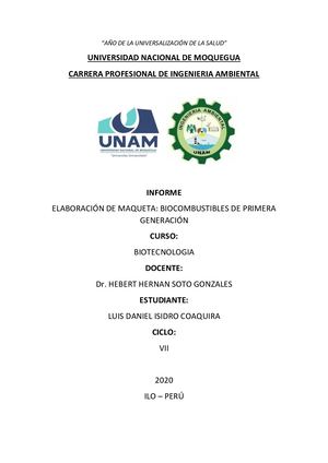 Biocombustibles De Primera Generacion