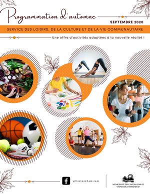 Programmation Automne 2020