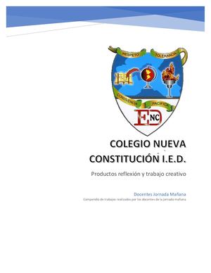 Colgio Nueva Constitución I E D Reflexiones Jornada Mañana