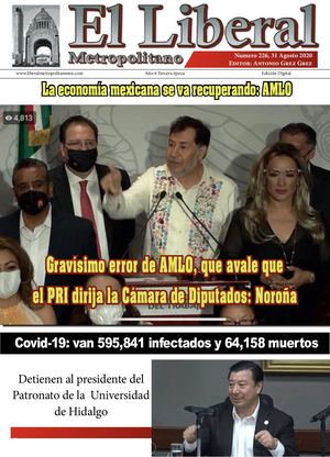 Periodico Liberal Metropolitano 31 Agosto 2020 Numero 226 Tercera Epóca