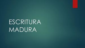 Escritura Madura 2xd