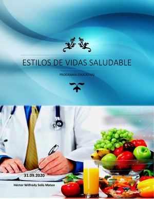Programa Educativo De Estilos De Vidas Saludables