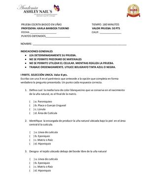 I Primera Prueba Escrita Basico En Uñas (1)