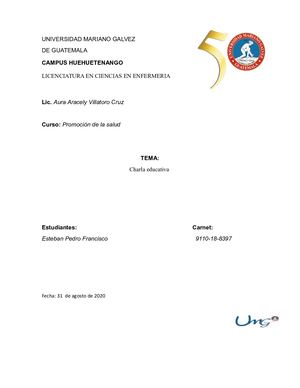 Charlas Educativas Salud