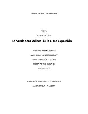 La Verdadera Odisea De La Libre Expresión