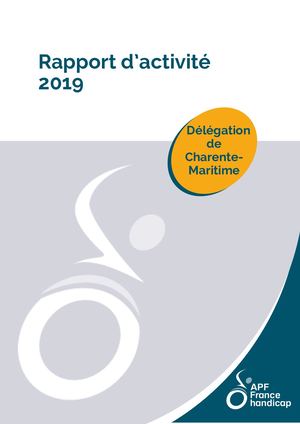 Rapport d'Activité APF France handicap délégation de Charente-Maritime - 2019