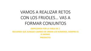 Vamos A Realizar Retos Con Las Tablas De Multiplicar 2