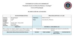 Grupo 6 Planificación De Actividades