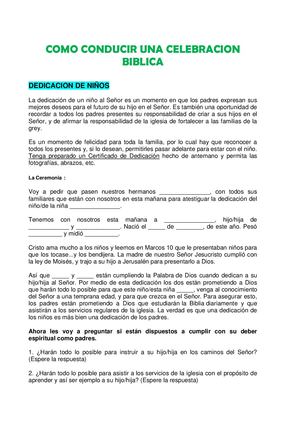 conducir Ceremonias CRISTIANAS