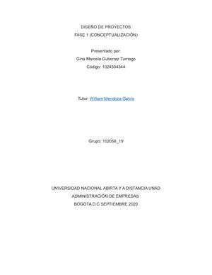 Fase 1 Diseño De Proyectos Marcela Gutierrez