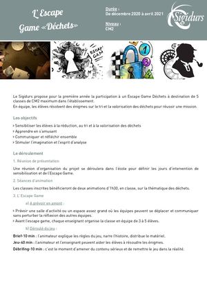 Fiche Projet Escape Game 2020