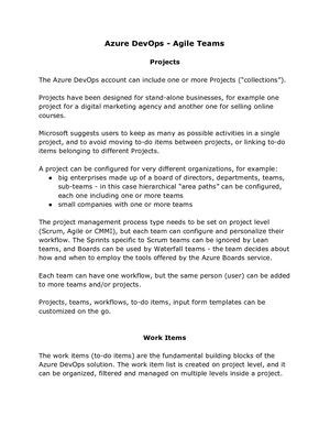 Azure Devops - Agile Teams