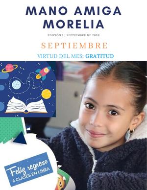 Mano Amiga Morelia Revista Septiembre