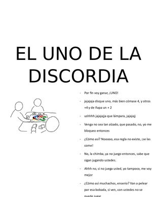 Relato El Uno De La Discordia