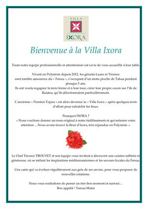 La Carte Bistro Ixora