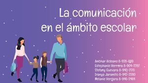 La Comunicacion En El Ambito Escolar