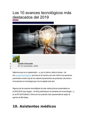 Los 10 Avances Tecnológicos Más Destacados Del 2019