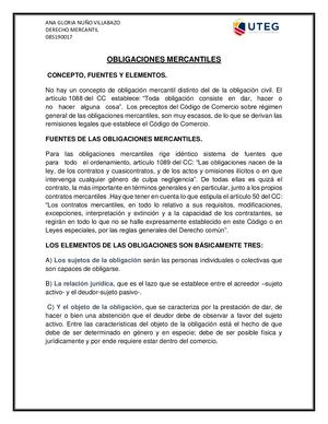Obligacion Mercantil Pdf