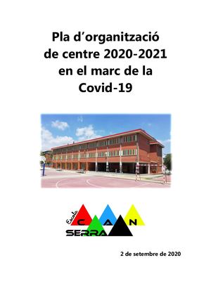Pla D'organització Versió Inici Setembre