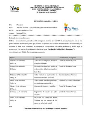Circular Semana Civica