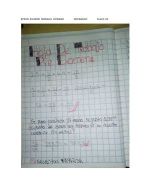 Hoja De Trabajo Pre Examen