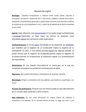 Glosario De Lógica