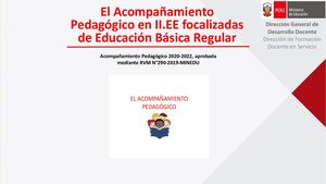 El Acompañamiento Pedagogico En Las Instituciones Educativas Ccesa007