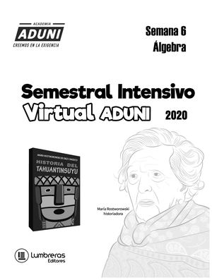 ADUNI INTENSIVO Semana 6 Álgebra