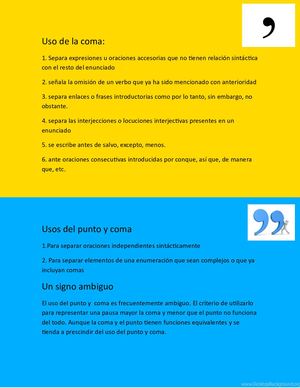 Uso De La Coma