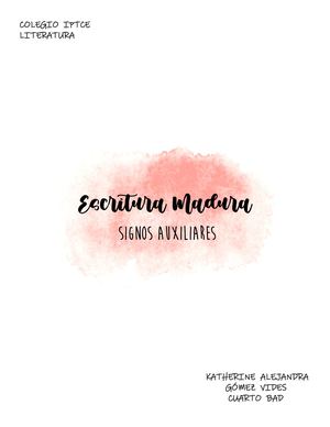 Escritura Maudra Signos Auxiliares