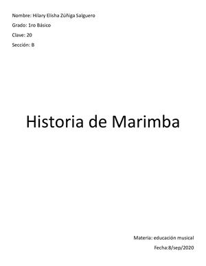 Historia De Marimba